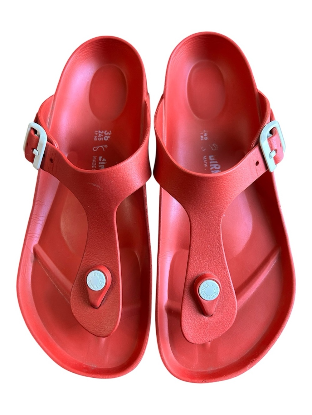 Birkenstock Gizeh EVA Red Thong Sandal Size 38